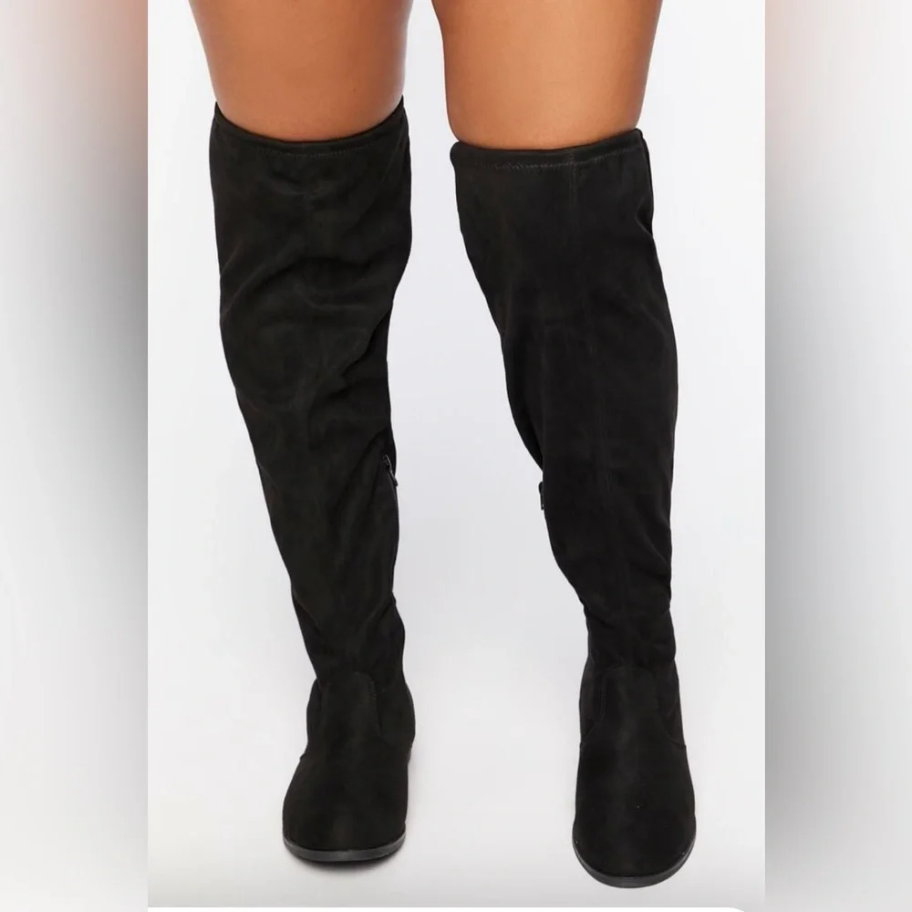 Forever 21 Black Over the Knee Boots - Picture 1 of 5